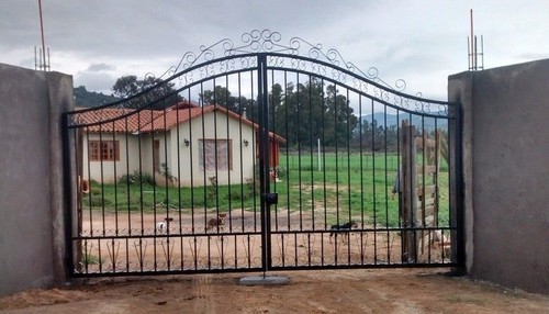 New wrought iron driveway - new,
