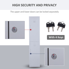 180cm 2-Door Metal Locker