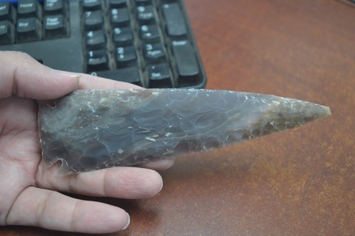 Agate stone spearhead - agate,