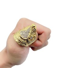 Chunky saddle ring gold/silver