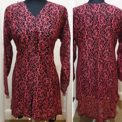 Ladies large red black - red, net