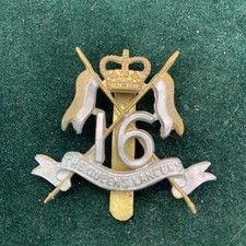 16th The Queens Lancers Regiment Cap Badge Staybrite Anodised Aluminium Slider