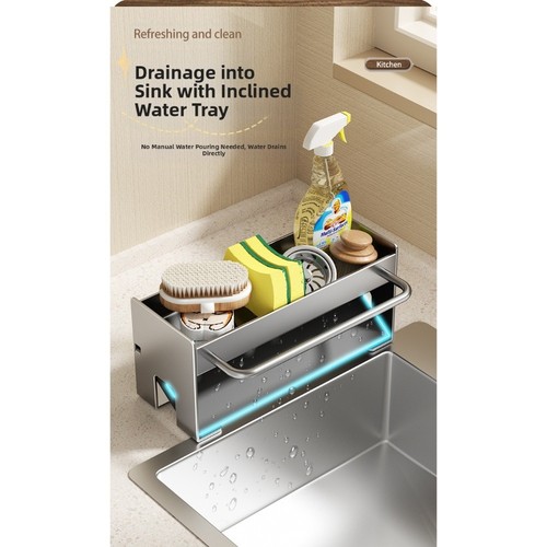 Sink organizer rack with - sink, towel