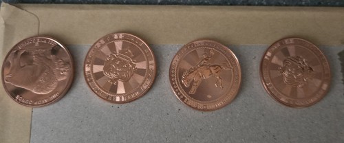 999 fine copper coins - oz,