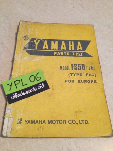 Yamaha parts list fs1 - fs1, fizzy