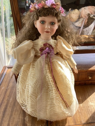 Vintage porcelain doll - porcelain,