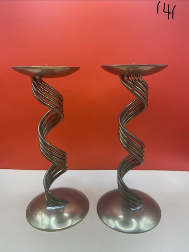 Vintage brass candle - brass,