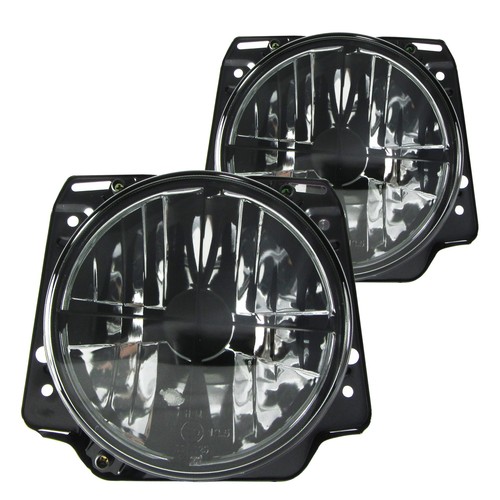 Headlight clear glass black - headlight,