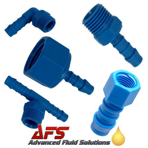 Tefen blue nylon hose fittings - blue,