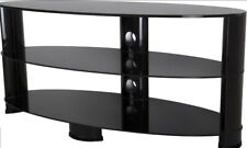 Alphason Black Glass Tv Unit