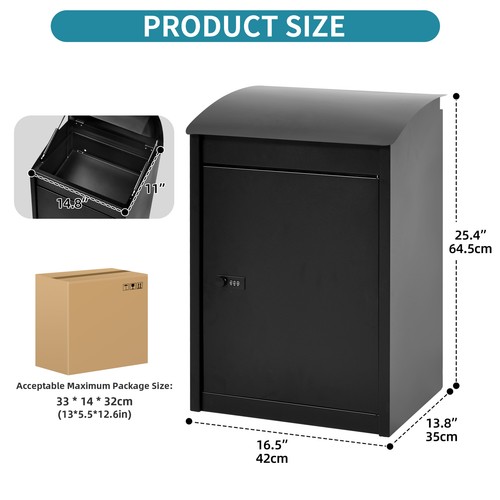Lockable parcel drop box - drop,