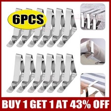 6Pcs Steel Table Cloth Cover Tablecloth Holder Clips Metal Pegs Picnic Prom New
