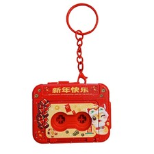 Portable New Year Tape Recorder Pendant Keychain Charm Voice Recording Ornament