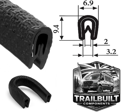 Rubber car edging trim
