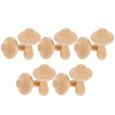10pcs Wooden Mushroom Decor