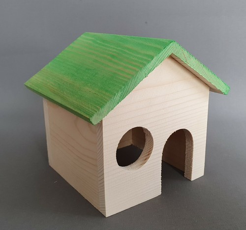 Mouse wooden house pet hamster - house,