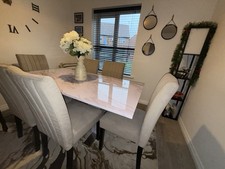 Marble 6-Seat Dining Table