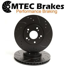 Civic 2.0 Type-R EP3 01-05 Front Drilled Grooved Black Edition Brake Discs