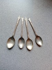 4 Apostle Vintage Spoons Nickel Silver