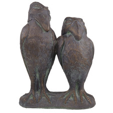 Grotesque Wally Birds Martin Ware Bronze Patina Brighthelm Stone h31cm x w23cm