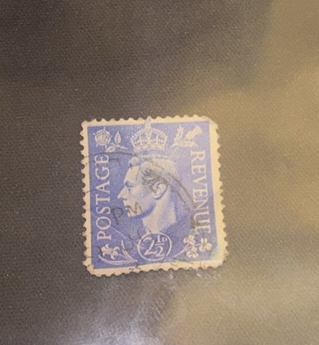 Blue stamp penny king - stamp,