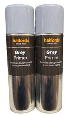 2x halfords Grey Primer 300ml