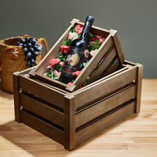 Wooden Crate Basket Storage