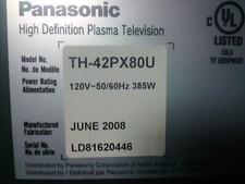 PANASONIC 42 Inch Plasma Tv