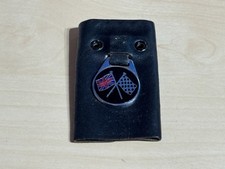 Vintage Crossed Flags Keyring / Key Wallet Les Leston Motor Racing Made England