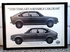 Framed original Classic Car Ad