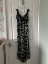 Vintage Betsey Johnson Floral Maxi Dress With Lace Details 