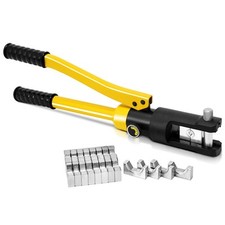 16 Ton Hydraulic Crimper Wire Battery Cable Lug Terminal Crimping Tool w/11 Dies