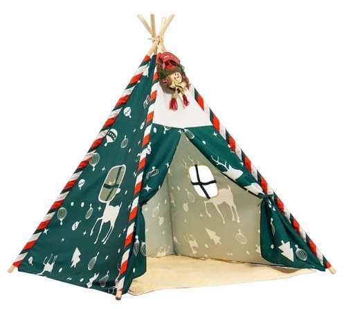 150cm xmas canvas kids teepee - xmas,