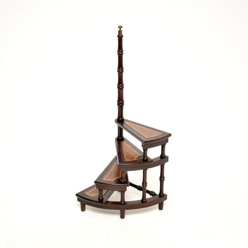 Antique mahogany and leather - and,