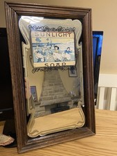 Sunlight Soap Art Nouveau-Style Illustration Mirror Advertising Sign 43 X 26cm