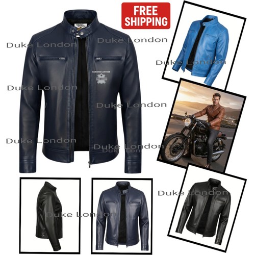 Mens leather jacket cafe - cafe, racer