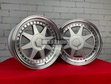 4X 17" HARTGE F1 style wheels 4X100 7.5 8.5 deep dish for VW HONDA E30