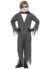 Childrens Size Jack Skellington Style Costume Boys Nightmare Before Christmas