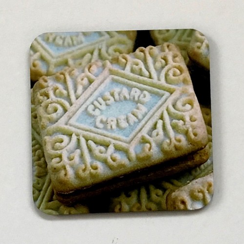 Custard cream drinks coasters - cream,