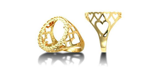 9ct yellow gold half - yellow,