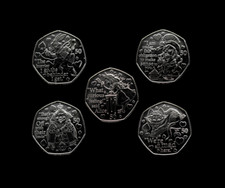 Isle of Man Alice in Wonderland 50p Fifty Pence BUNC Coin Set - Choose Your Coin