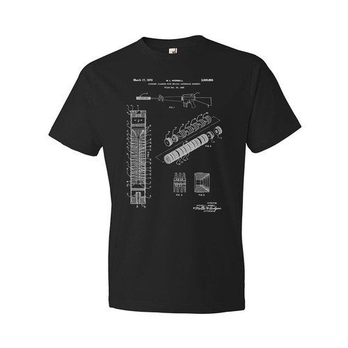 Rifle silencer patent shirt - rifle,