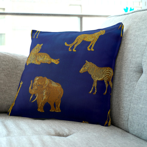 Royal blue brocade - royal,