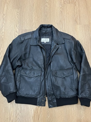 Vintage leather bomber jacket - vintage,