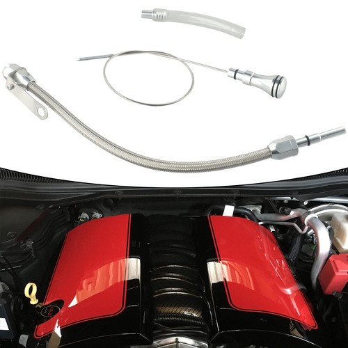 Silver engine oil dipstick - engine, for