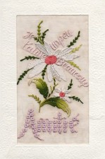 WW1 Patriotic SILK POSTCARD