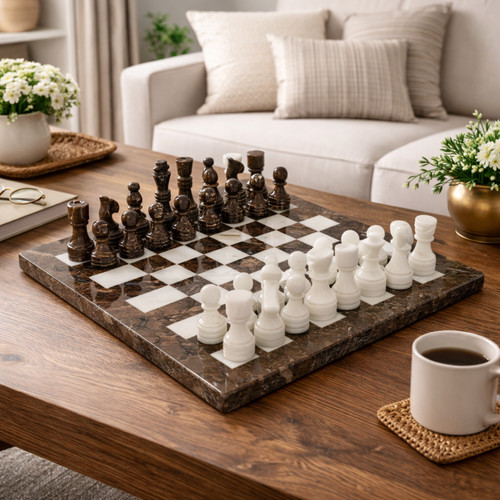 Luxury marble chess set - chess,
