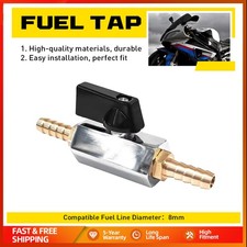 1x Brass InLine Fuel Tap 8mm 516IN Motorcycle Tractor Quad Lawn Mower Pump NEW