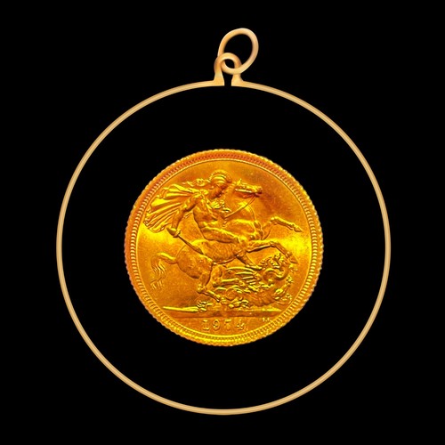 9ct gold hologram - 9ct, pendant