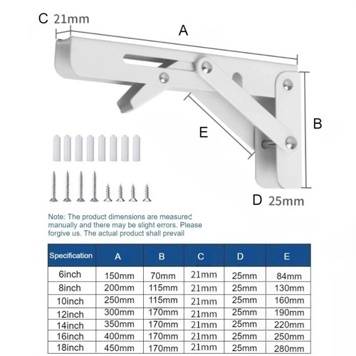 Folding shelf bracket 20x - shelf, 2-20x